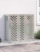 vidaXL Покритие за климатик Сребристо 110 x 50 x 105 см