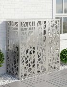 vidaXL Покритие за климатик Сребристо 110 x 50 x 105 см