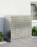 vidaXL Покритие за климатик Сребристо 110 x 50 x 105 см