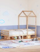 vidaXL Покрив за детско легло 98x70x1765 см бор масив
