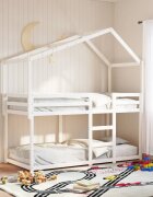 vidaXL Покрив за детско легло бял 213x955x1445 см бор масив