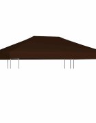 vidaXL Покрив за шатра 310 г/м² 3x4 м кафяв
