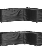 vidaXL Покривала за ъглови градински мебели 2 бр 18 капси 285x220x80см