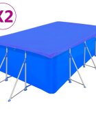 vidaXL Покривала за басейни 2 бр PE правоъгълни 90 г/м² 540x270 см