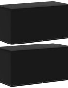 vidaXL Покривала за градински мебели 2 бр 6 капси 160x80x75 см
