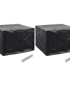 vidaXL Покривала за градински мебели 2 бр 8 капси 122x112x98 см