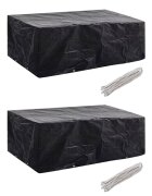 vidaXL Покривала за градински мебели 2 бр 8 капси 200x160x70 см
