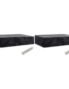 vidaXL Покривала за градински мебели 2 бр 8 капси 218x77x55 см