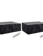 vidaXL Покривала за градински мебели 2 бр 8 капси 242x162x100 см