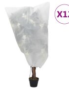 vidaXL Покривала за растения с шнур 12 бр 70 г/м² 08x1 м