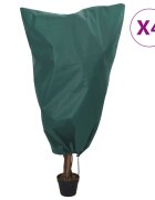 vidaXL Покривала за растения с шнур 4 бр 70 г/м² 08x08 м