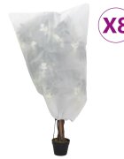 vidaXL Покривала за растения с шнур 8 бр 70 г/м² 08x1 м