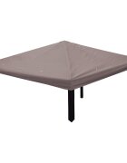 vidaXL Покривало за беседка 300 x 300 cm Таупе Полиестер и стомана