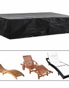 vidaXL Покривало за градински шезлонг 8 капси 218x77x55 см