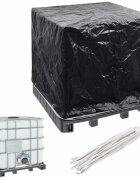 vidaXL Покривало за IBC контейнер с 8 капси 116x100x120 см