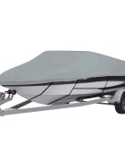 vidaXL Покривало за лодка сиво 410x110x40 см