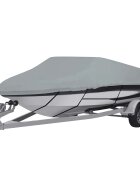 vidaXL Покривало за лодка сиво 440x180x40 см