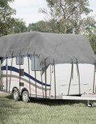 vidaXL Покривало за покрив на каравана сиво 600x300cm Нетъкана материя