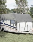 vidaXL Покривало за покрив на каравана сиво 700x300cm Нетъкана материя