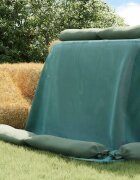 vidaXL Покривало за силоз Зелено 8 x 5 m HDPE