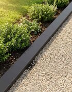 vidaXL Покриващ профил за градина 2 бр. 100 x 10 x 5 см Стомана Черно
