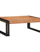 vidaXL Поличка за баня Кафяво 65 x 50 x 23 см Солидно акациево дърво