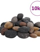 vidaXL Полирани камъчета 10 кг микс цветове 5-8 см