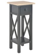 vidaXL Помощна маса черна 27x27x655 см дървена