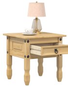 vidaXL Помощна маса "Corona" 50x50x50 см борово дърво масив