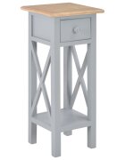 vidaXL Помощна маса сива 27x27x655 см дървена