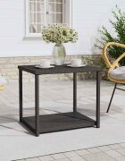 vidaXL Помощна масичка черна 55x45x49 см полиратан