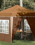 vidaXL Поп-ъп парти палатка 195 x 195 x 245 см Бежово Оксфордска тъкан