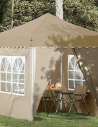 vidaXL Поп-ъп парти палатка 195 x 195 x 245 см Кремаво