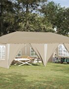 vidaXL Поп-ъп парти палатка 575 x 288 x 245 см Кремаво