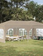 vidaXL Поп-ъп парти палатка 575 x 288 x 245 см Кремаво