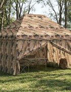 vidaXL Поп-ъп Тент с 4 Стени 3 x 45 m Лесен камуфлаж