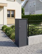 vidaXL Пощенска кутия Антрацит 40 x 40 x 100 cm Стомана