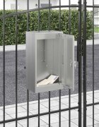 vidaXL Пощенска кутия Черно 30 x 20 x 55 см Галванизирана стомана