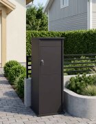 vidaXL Пощенска кутия Черно 40 x 40 x 100 cm Стомана