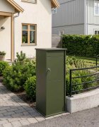 vidaXL Пощенска кутия Маслиненозелено 40 x 40 x 100 cm Стомана