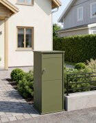 vidaXL Пощенска кутия Маслиненозелено 50 x 52 x 100 cm Стомана