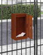 vidaXL Пощенска кутия Ръждясало 30 x 20 x 55 см Патинираща стомана