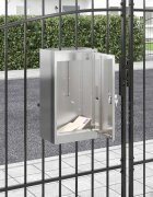 vidaXL Пощенска кутия Сребрист 30 x 20 x 55 см Неръждаема стомана