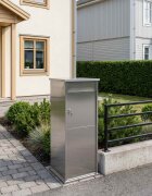 vidaXL Пощенска кутия Сребристо 40 x 40 x 100 cm Поцинкована стомана