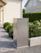 vidaXL Пощенска кутия Сребристо 50 x 52 x 100 cm Неръждаема стомана