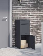 vidaXL Пощенска кутия за пратки Антрацит 41 x 38 x 103 см Стомана