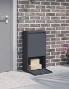 vidaXL Пощенска кутия за пратки Антрацит 44 x 22 x 82 см Стомана