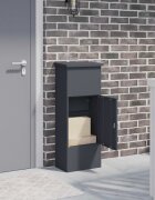 vidaXL Пощенска кутия за пратки Антрацит 445 x 29 x 1105 см Стомана