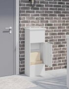 vidaXL Пощенска кутия за пратки Бяло 445 x 29 x 1105 см Стомана