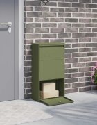 vidaXL Пощенска кутия за пратки Маслинено зелено 44 x 22 x 82 см